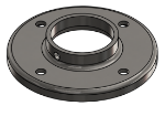 #RF1908-SS - STAINLESS STEEL 1 1/2" PIPE RAISED BASE FLANGE