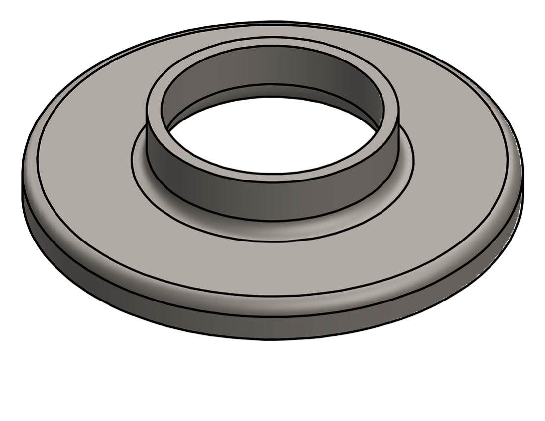 Picture of #RF2000 - STEEL 2" TUBE RAISED BASE FLANGE