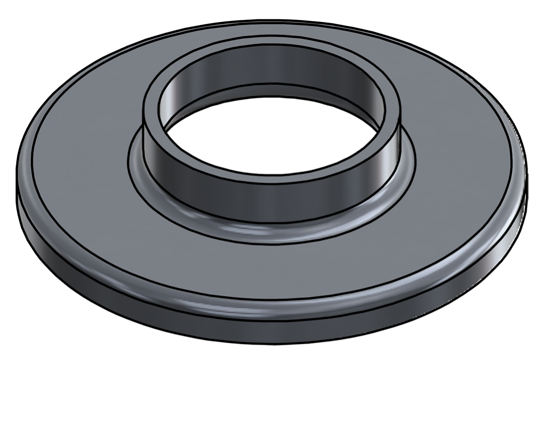 Picture of #RF2000-AL - ALUMINUM 2" TUBE RAISED BASE FLANGE