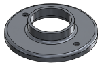 #RF2002-AL - ALUMINUM 2" TUBE RAISED BASE FLANGE