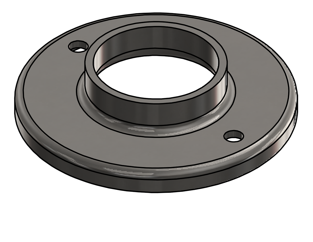 Picture of #RF2002-SS - STAINLESS STEEL 2" TUBE RAISED BASE FLANGE