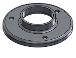 #RF2003-AL - ALUMINUM 2" TUBE RAISED BASE FLANGE