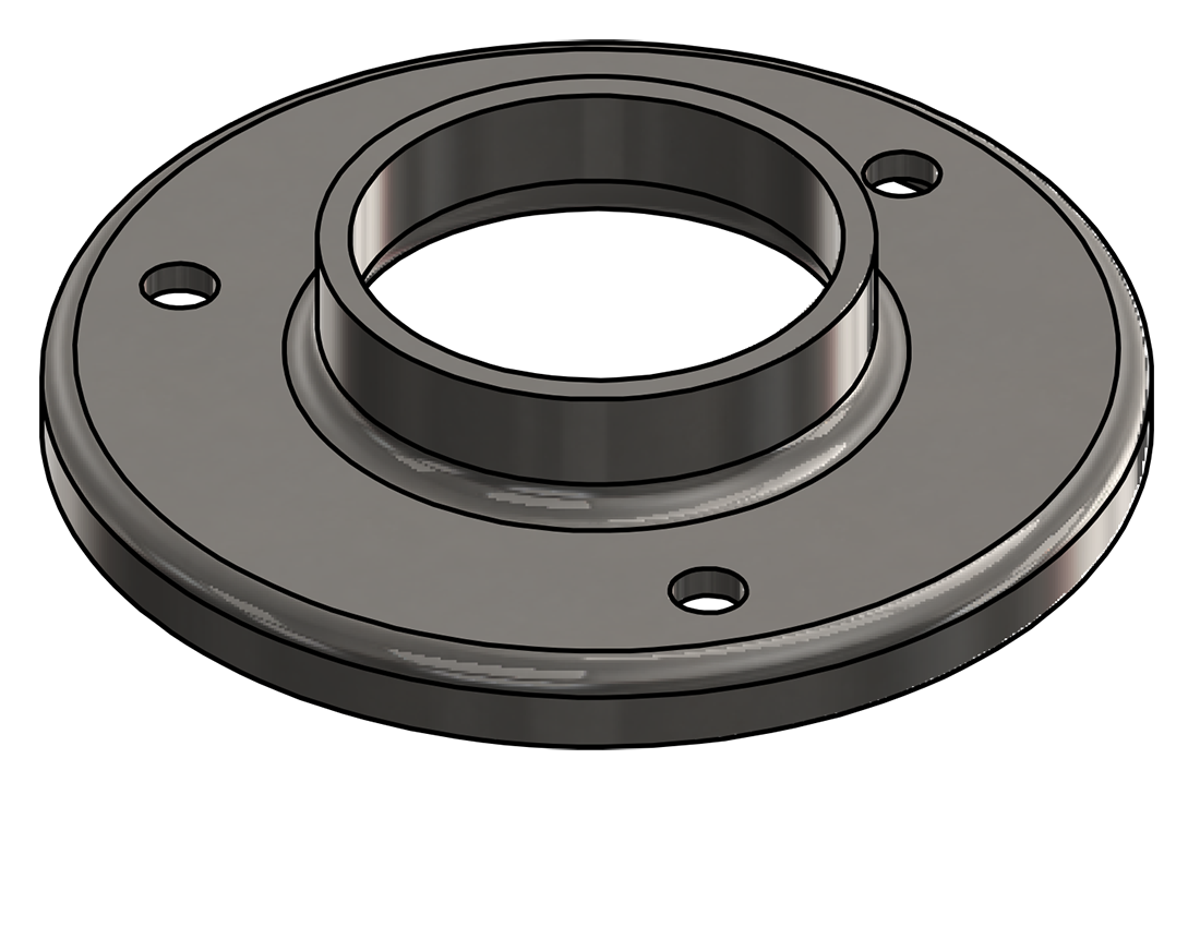 Picture of #RF2003-SS - STAINLESS STEEL 2" TUBE RAISED BASE FLANGE