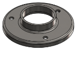 #RF2003-SS - STAINLESS STEEL 2" TUBE RAISED BASE FLANGE