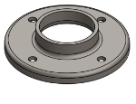 #RF2004 - STEEL 2" TUBE RAISED BASE FLANGE