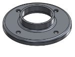 #RF2004-AL - ALUMINUM 2" TUBE RAISED BASE FLANGE