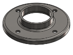 #RF2004-SS - STAINLESS STEEL 2" TUBE RAISED BASE FLANGE