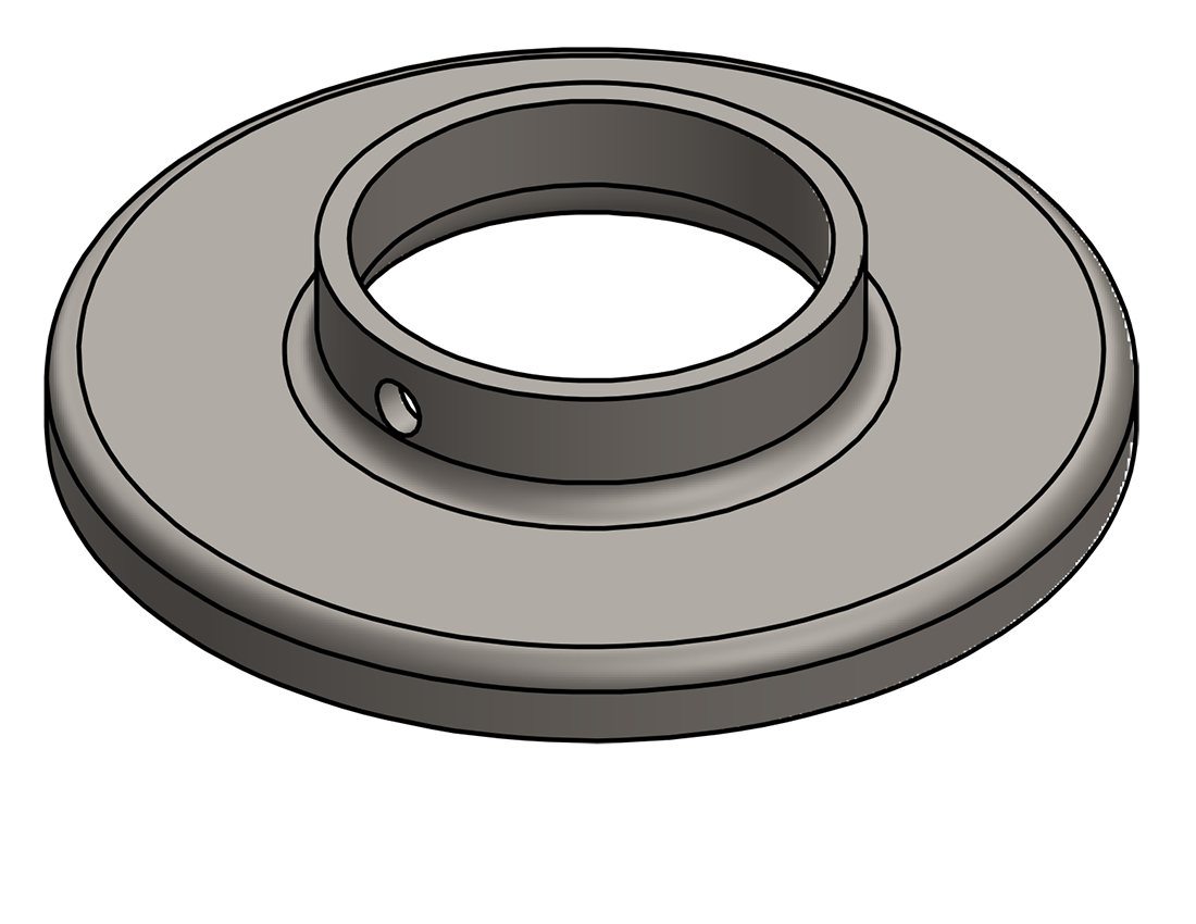 Picture of #RF2005 - STEEL 2" TUBE RAISED BASE FLANGE