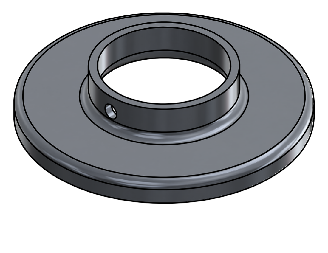 Picture of #RF2005-AL - ALUMINUM 2" TUBE RAISED BASE FLANGE