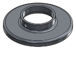 #RF2005-AL - ALUMINUM 2" TUBE RAISED BASE FLANGE