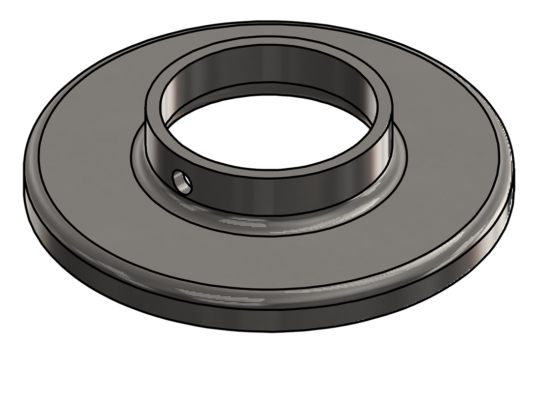 Picture of #RF2005-SS - STAINLESS STEEL 2" TUBE RAISED BASE FLANGE