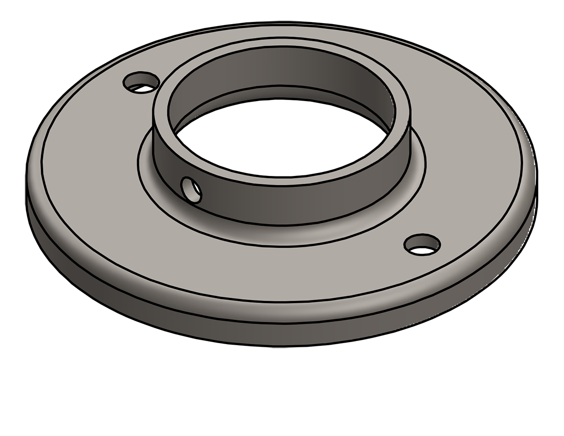 Picture of #RF2006 - STEEL 2" TUBE RAISED BASE FLANGE