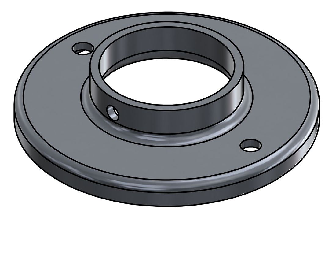 Picture of #RF2006-AL - ALUMINUM 2" TUBE RAISED BASE FLANGE