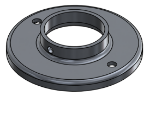 #RF2006-AL - ALUMINUM 2" TUBE RAISED BASE FLANGE