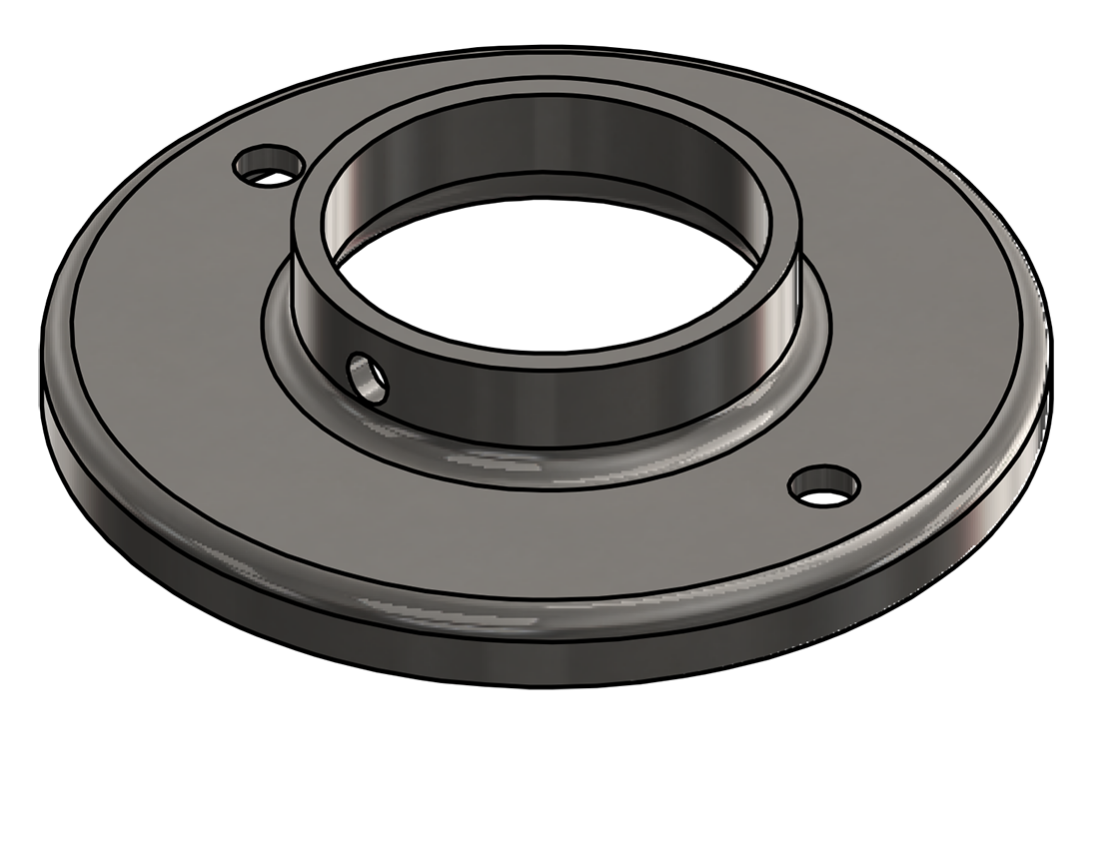 Picture of #RF2006-SS - STAINLESS STEEL 2" TUBE RAISED BASE FLANGE