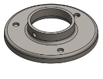 #RF2007 - STEEL 2" TUBE RAISED BASE FLANGE