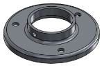 #RF2007-AL - ALUMINUM 2" TUBE RAISED BASE FLANGE