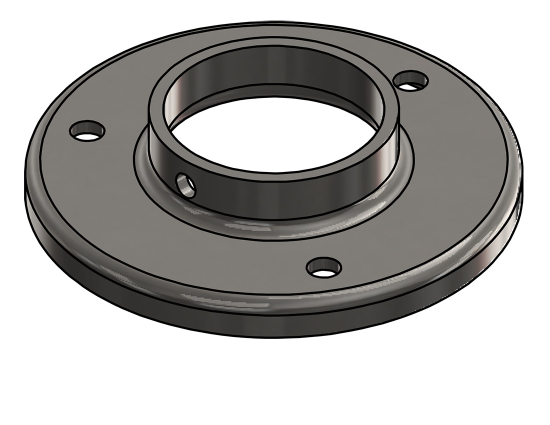 Picture of #RF2007-SS - STAINLESS STEEL 2" TUBE RAISED BASE FLANGE