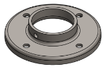 #RF2008 - STEEL 2" TUBE RAISED BASE FLANGE