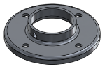 #RF2008-AL - ALUMINUM 2" TUBE RAISED BASE FLANGE