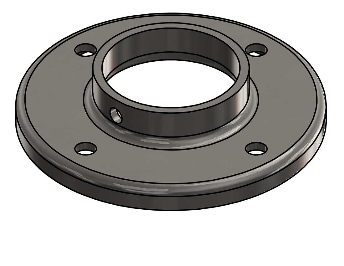 Picture of #RF2008-SS - STAINLESS STEEL 2" TUBE RAISED BASE FLANGE