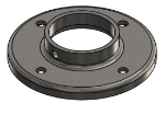 #RF2008-SS - STAINLESS STEEL 2" TUBE RAISED BASE FLANGE