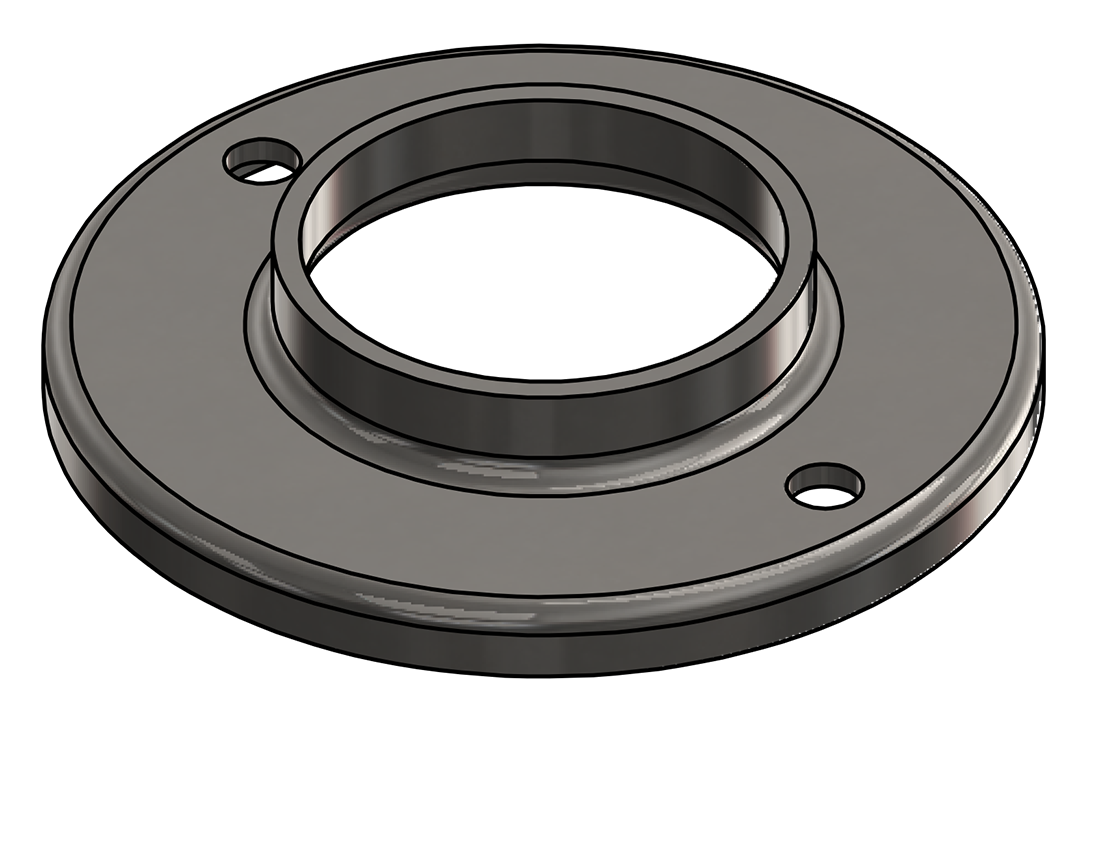 Picture of #RF2382-SS - STAINLESS STEEL 2" PIPE RAISED BASE FLANGE