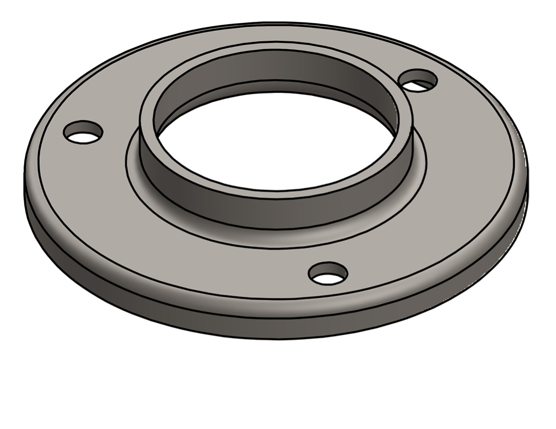 Picture of #RF2383 - STEEL 2" PIPE RAISED BASE FLANGE