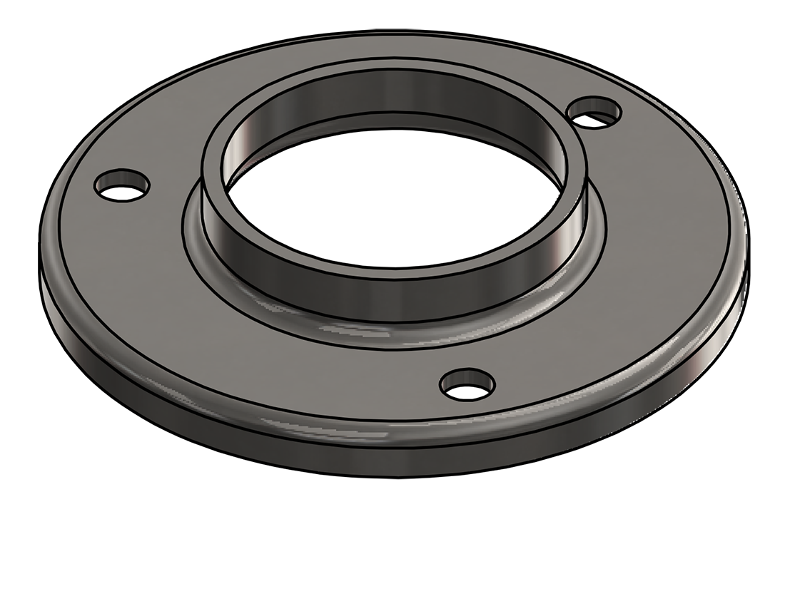 Picture of #RF2383-SS - STAINLESS STEEL 2" PIPE RAISED BASE FLANGE