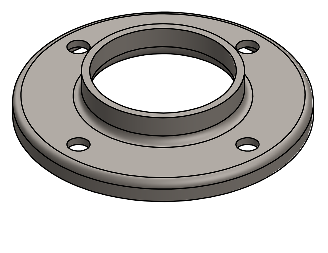 Picture of #RF2384 - STEEL 2" PIPE RAISED BASE FLANGE