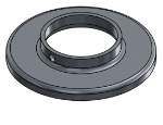 #RF2385-AL - ALUMINUM 2" PIPE RAISED BASE FLANGE