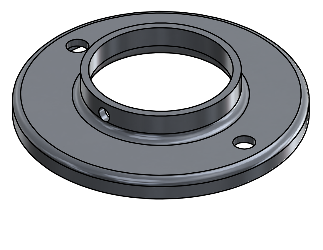 Picture of #RF2386-AL - ALUMINUM 2" PIPE RAISED BASE FLANGE