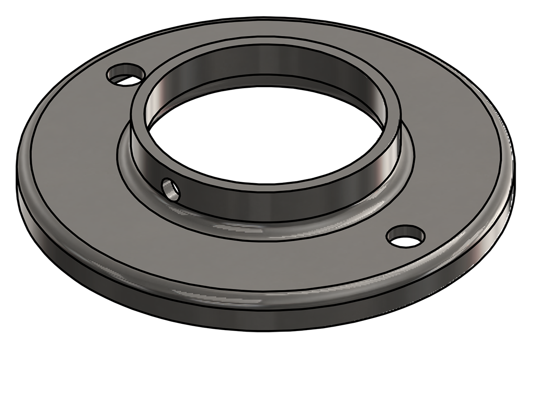 Picture of #RF2386-SS - STAINLESS STEEL 2" PIPE RAISED BASE FLANGE