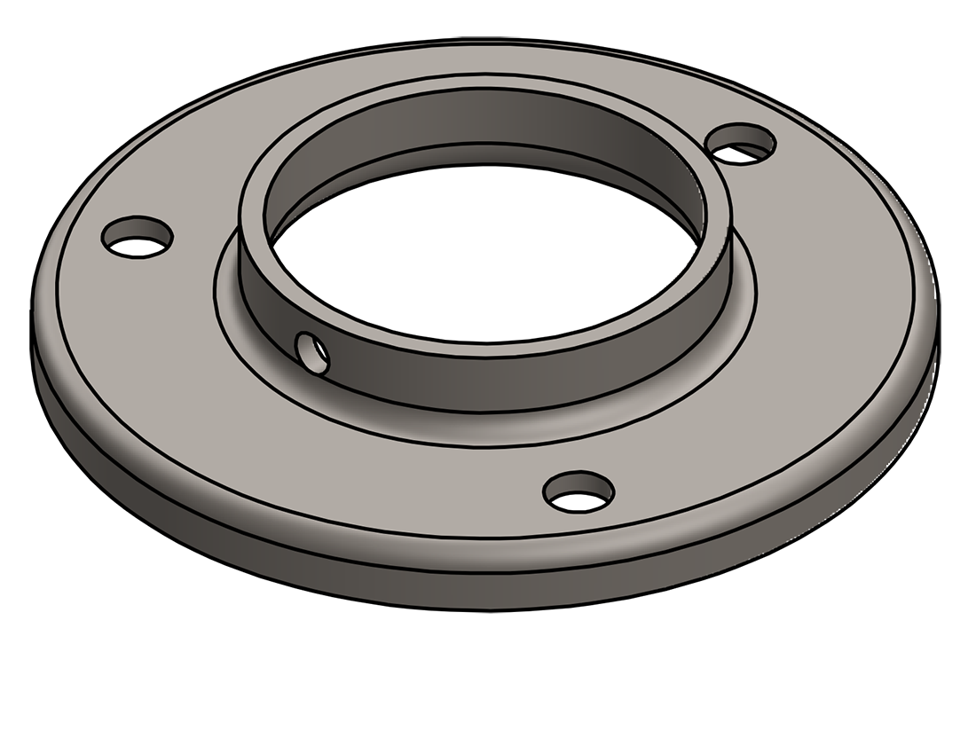 Picture of #RF2387 - STEEL 2" PIPE RAISED BASE FLANGE