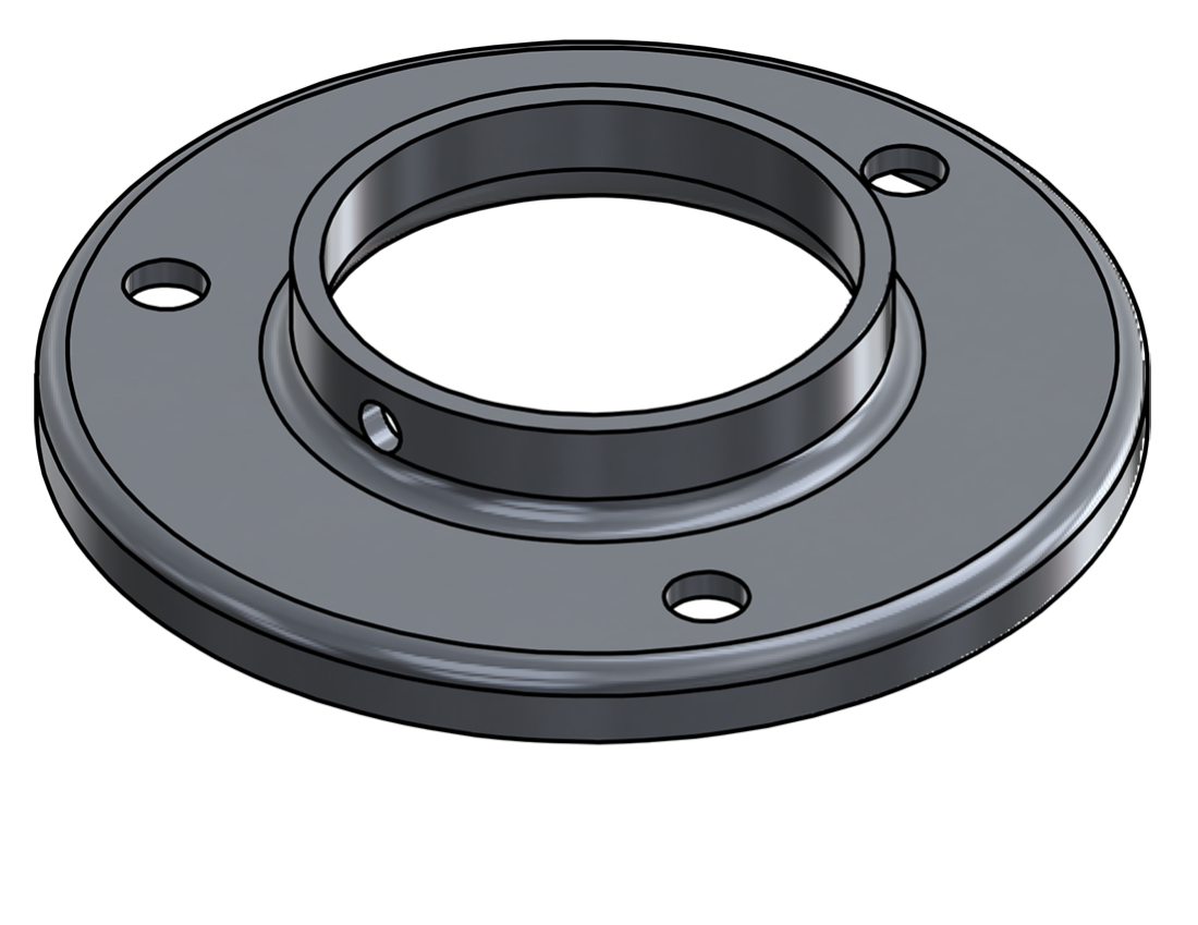 Picture of #RF2387-AL - ALUMINUM 2" PIPE RAISED BASE FLANGE