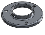 #RF2387-AL - ALUMINUM 2" PIPE RAISED BASE FLANGE