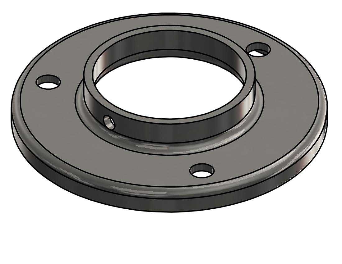 Picture of #RF2387-SS - STAINLESS STEEL 2" PIPE RAISED BASE FLANGE