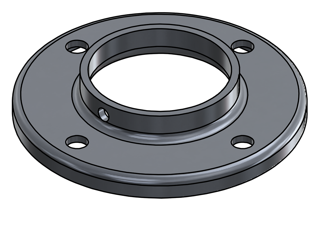 Picture of #RF2388-AL - ALUMINUM 2" PIPE RAISED BASE FLANGE