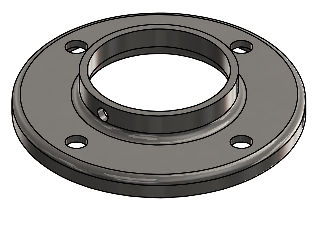 Picture of #RF2388-SS - STAINLESS STEEL 2" PIPE RAISED BASE FLANGE