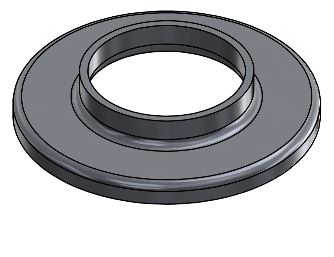 Picture of #RF2500-AL - ALUMINUM 2 1/2" TUBE RAISED BASE FLANGE