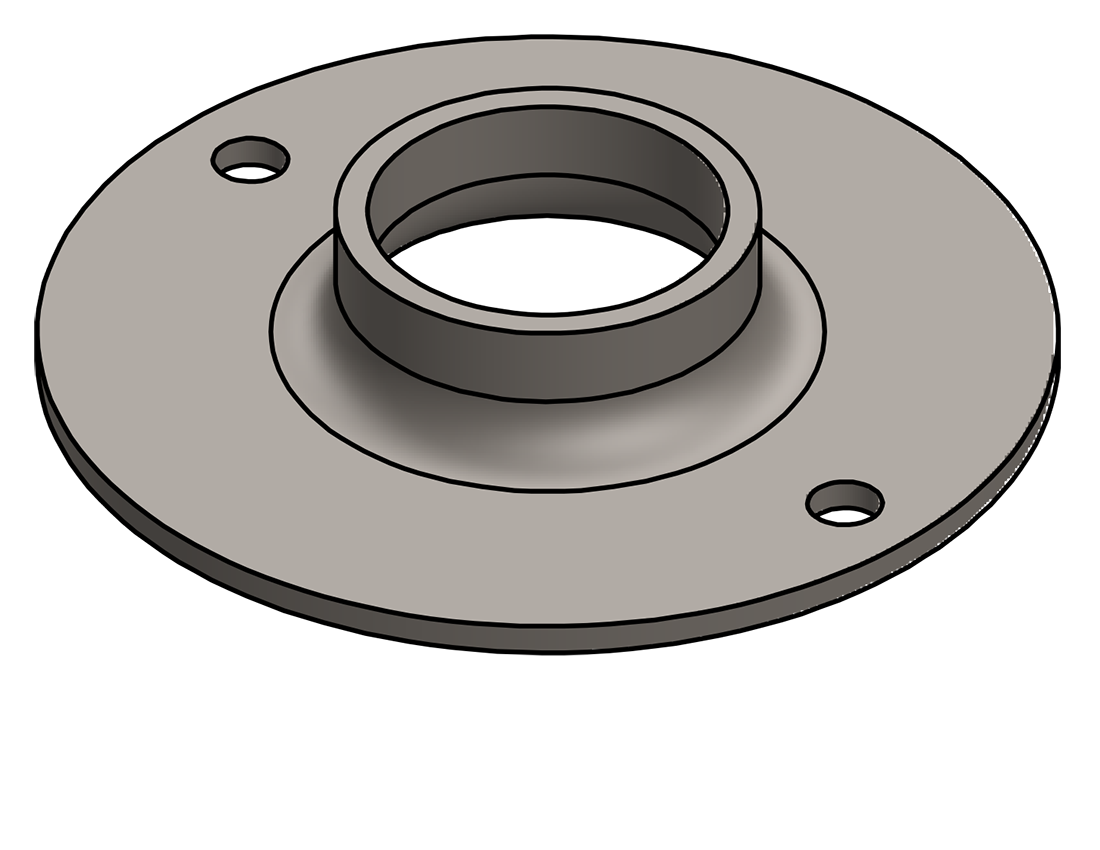 Picture of #XFF1502 - STEEL 1-1/2" TUBE EXTRA HEAVY FLAT FLANGE