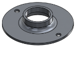 #XFF1502-AL - ALUMINUM 1-1/2" TUBE EXTRA HEAVY FLAT FLANGE