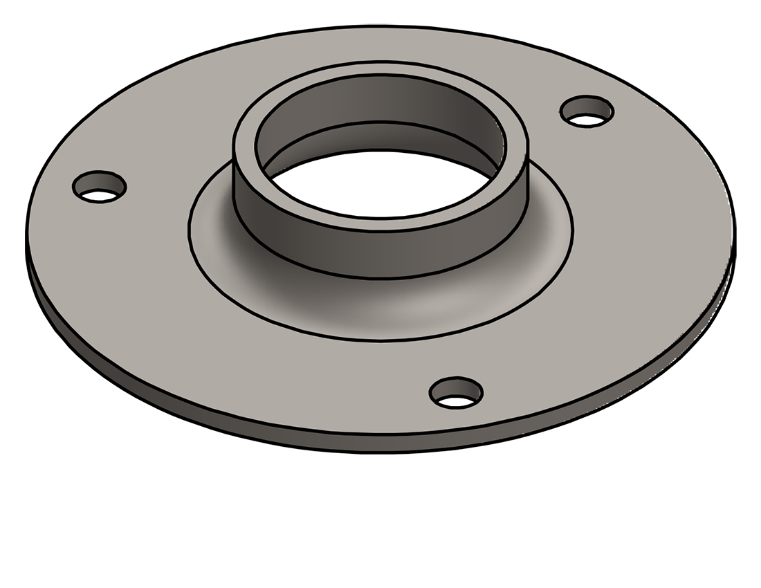 Picture of #XFF1503 - STEEL 1-1/2" TUBE EXTRA HEAVY FLAT FLANGE