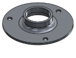 #XFF1503-AL - ALUMINUM 1-1/2" TUBE EXTRA HEAVY FLAT FLANGE