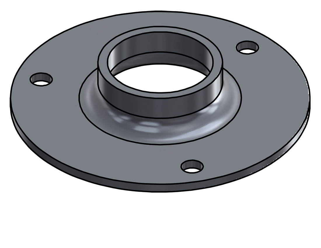 Picture of #XFF1503-AL - ALUMINUM 1-1/2" TUBE EXTRA HEAVY FLAT FLANGE