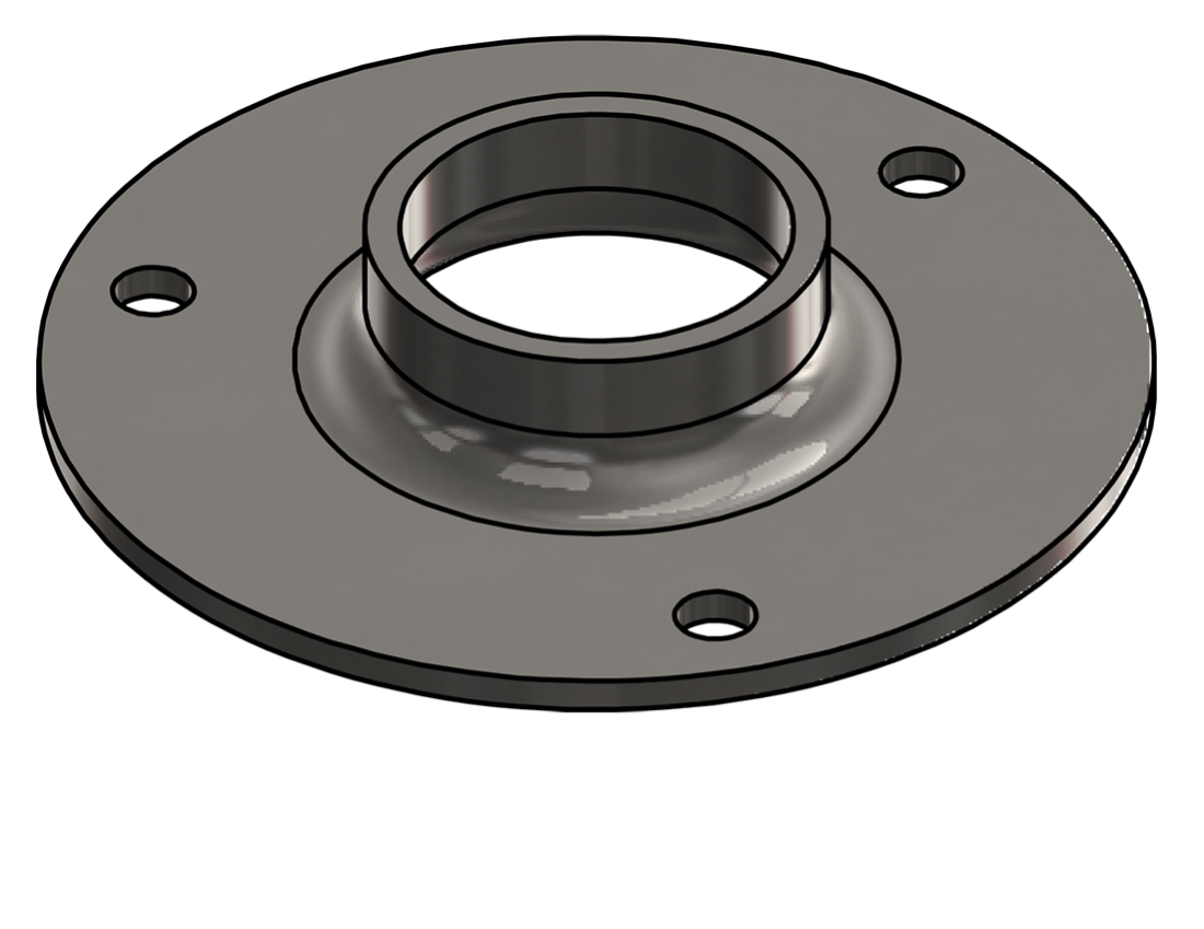 Picture of #XFF1503-SS - STAINLESS STEEL 1-1/2" TUBE EXTRA HEAVY FLAT FLANGE