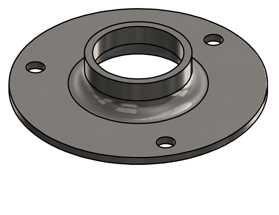 Picture of #XFF1503-SS - STAINLESS STEEL 1-1/2" TUBE EXTRA HEAVY FLAT FLANGE