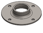 #XFF1504 - STEEL 1-1/2" TUBE EXTRA HEAVY FLAT FLANGE