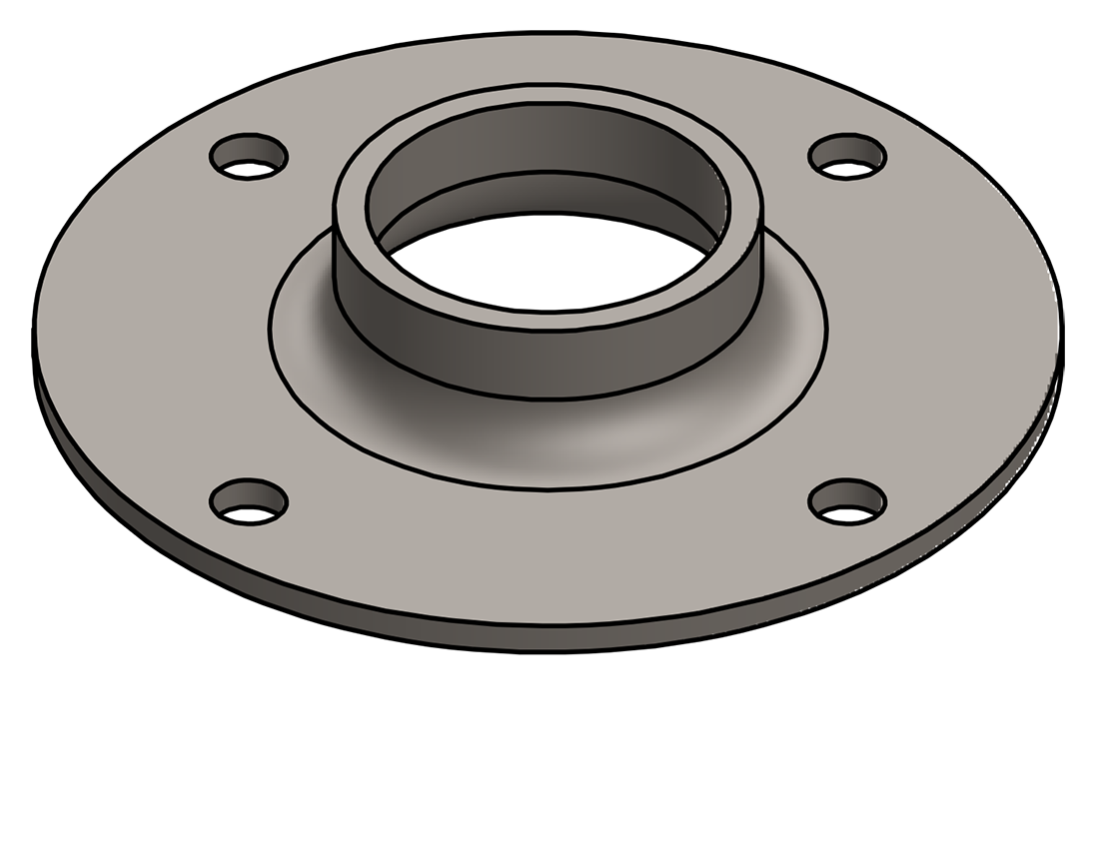 Picture of #XFF1504 - STEEL 1-1/2" TUBE EXTRA HEAVY FLAT FLANGE
