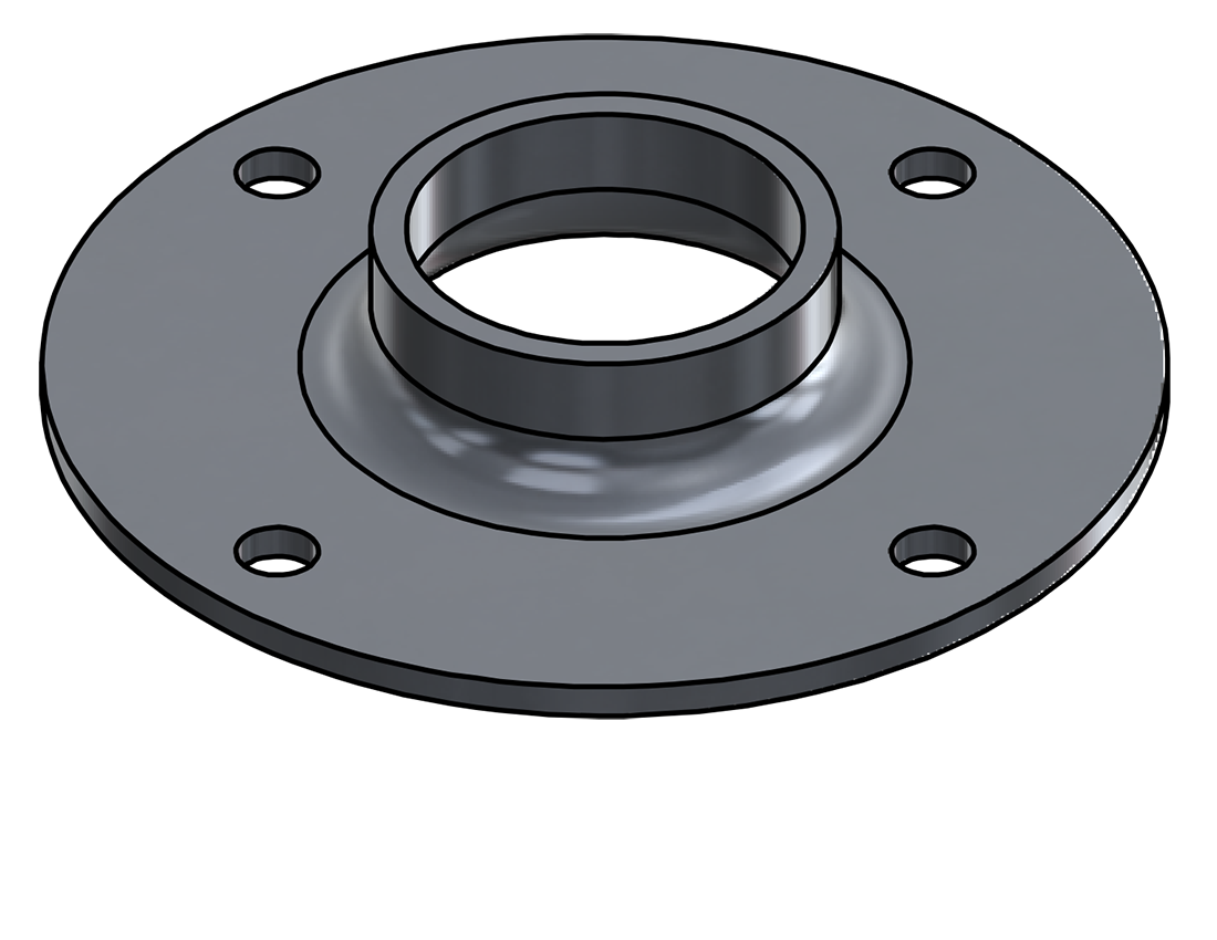 Picture of #XFF1504-AL - ALUMINUM 1-1/2" TUBE EXTRA HEAVY FLAT FLANGE